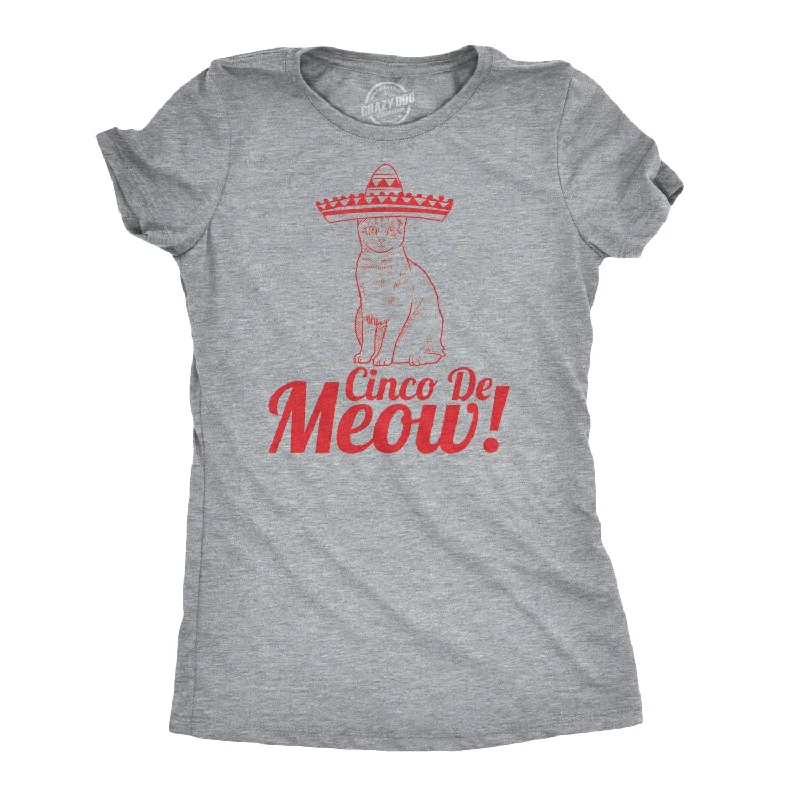 Custom T-Shirt For Festivals-Cinco De Meow Cat Women's T Shirt