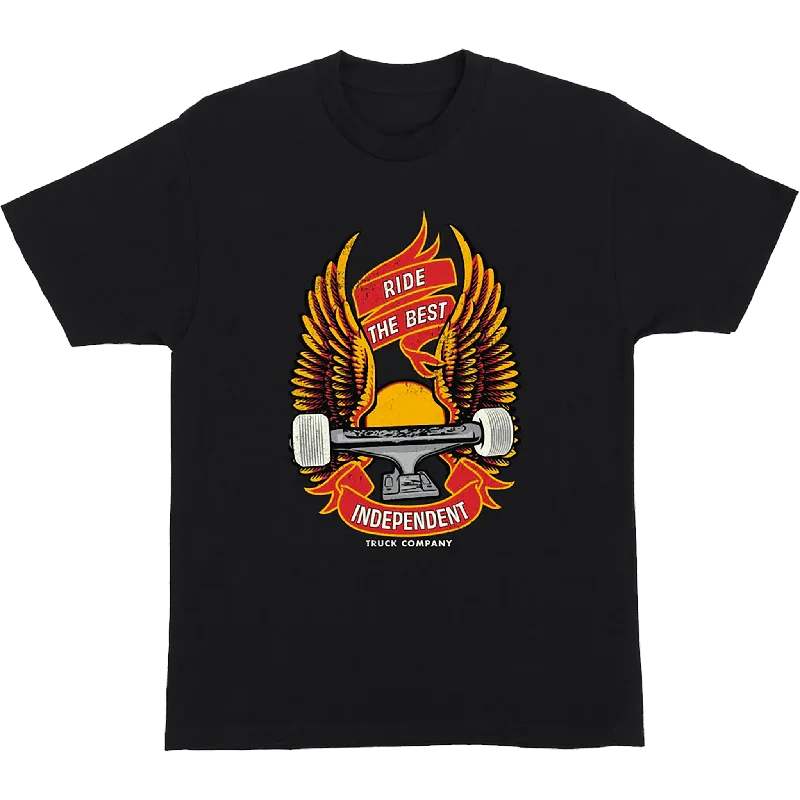 T-Shirt For School Spirit-Independent Ride Free Tee Black