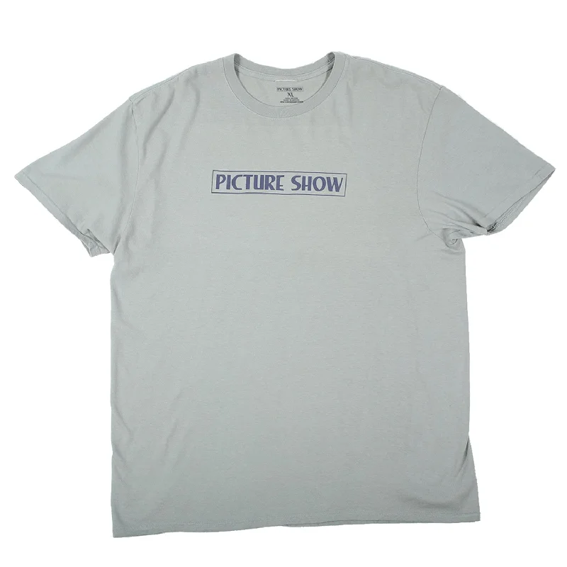 T-Shirt With Popular Quotes-PICTURE SHOW VHS TEE - DOVE GREY