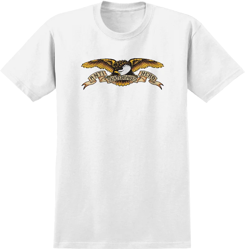 T-Shirt With Abstract Designs-ANTI HERO - "EAGLE" T-SHIRT (WHITE)