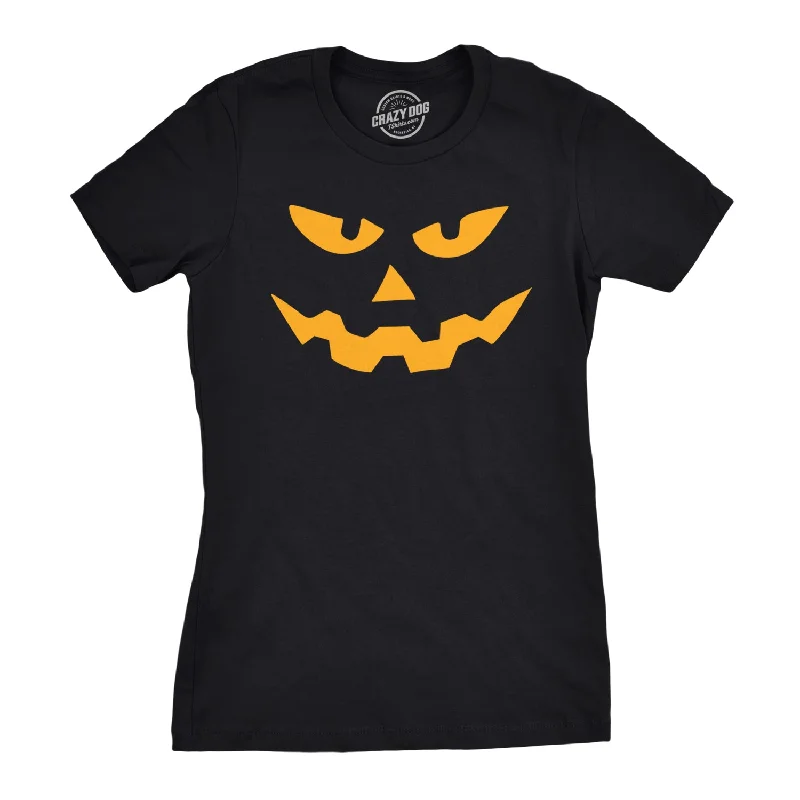 T-Shirt For Special Promotions-Triangle Nose Pumpkin Face Halloween Women's T Shirt