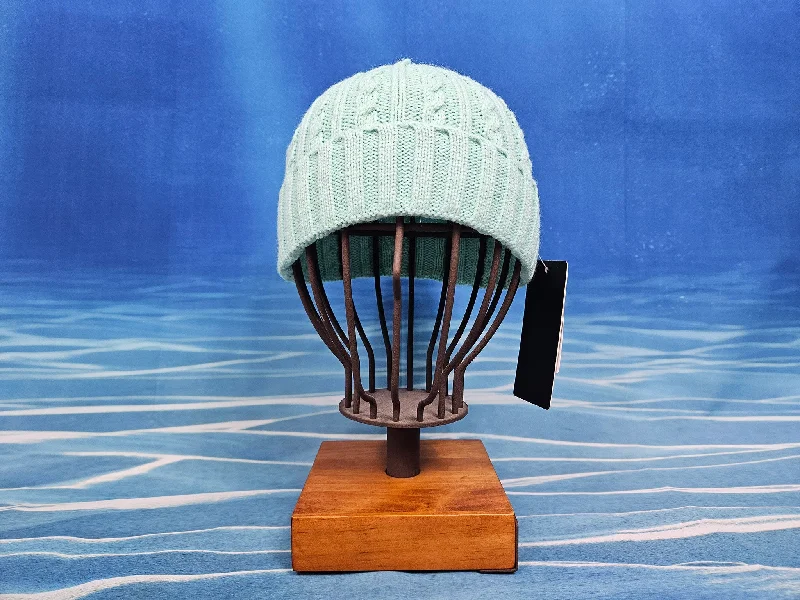 Hat With Logo-Cable Knit Beanie