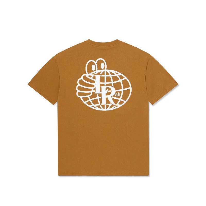 Customizable T-Shirt For Men-LAST RESORT AB - "ATLAS MONOGRAM" T-SHIRT (GOLDEN BROWN)