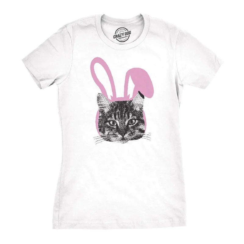 T-Shirt With Bold Graphics-Easter Cat Women's T Shirt