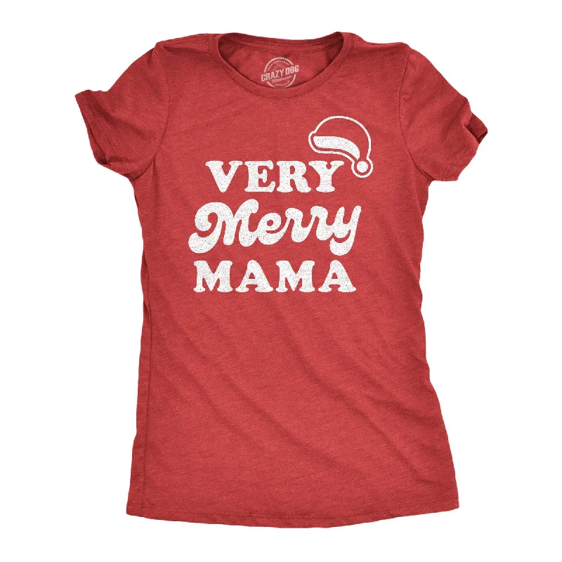 Custom T-Shirt For Large Groups-Very Merry Mama Women's T Shirt