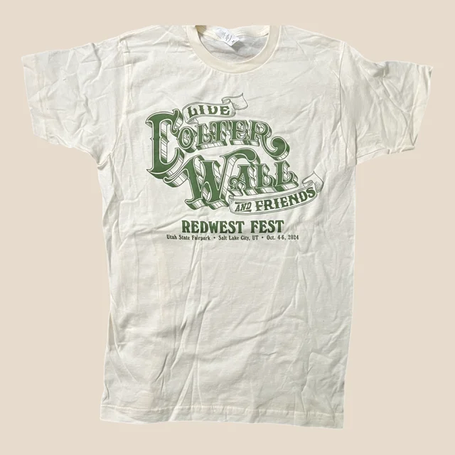 T-Shirt For Music Lovers-Colter Wall  RedWest Fest Natural Shirt