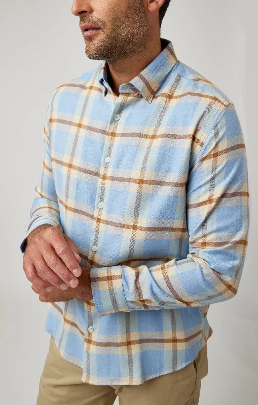 T-Shirt For Friends-Light Blue Tartan Plaid Drytouch Shirt