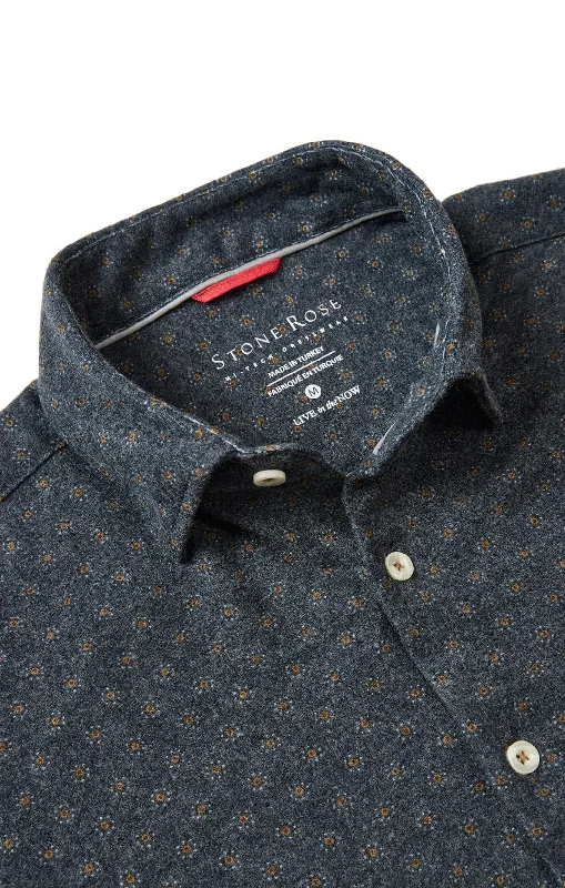 Custom Printed T-Shirt-Navy Multi Dot Geo Jersey Shirt