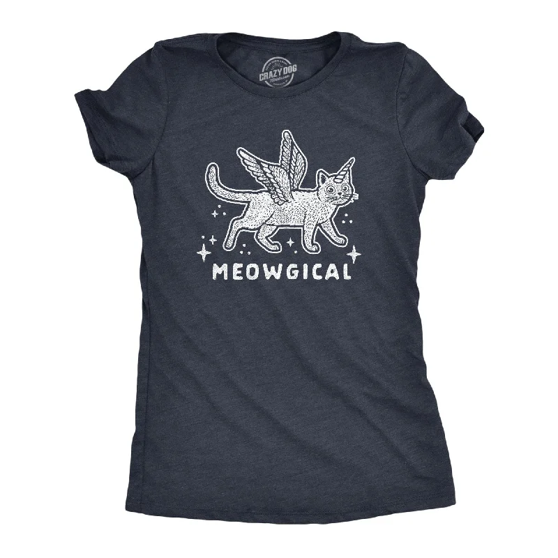 T-Shirt With Handmade Designs-Meowgical Women's T Shirt