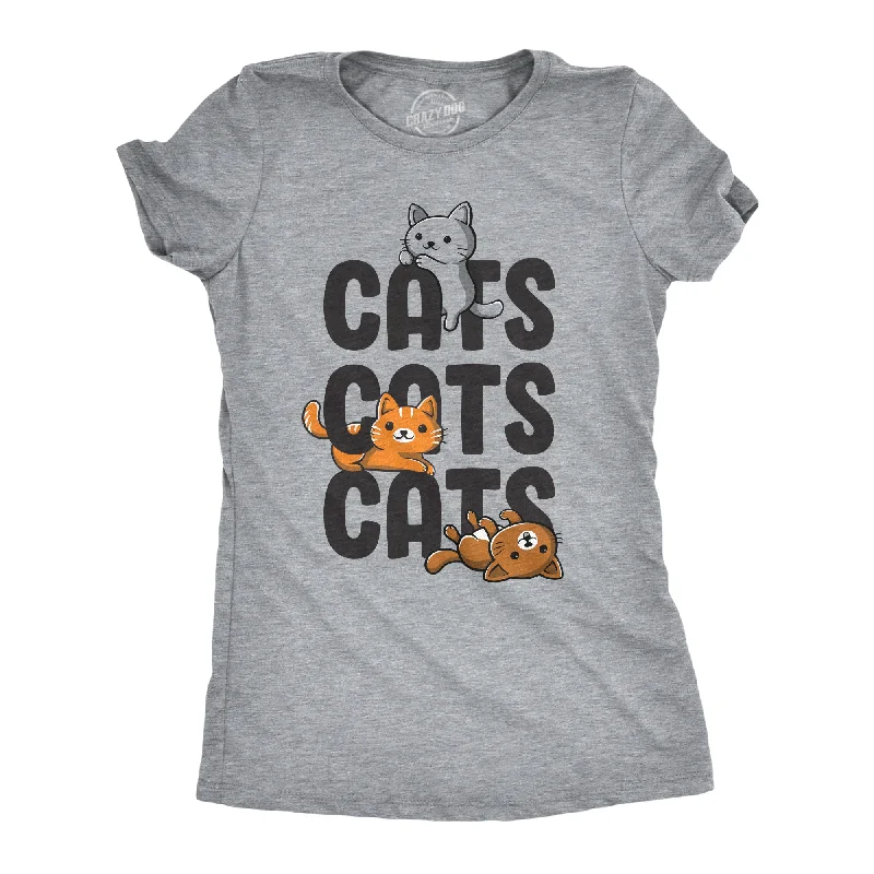 T-Shirt With Vintage Design-Cats Cats Cats Women's T Shirt