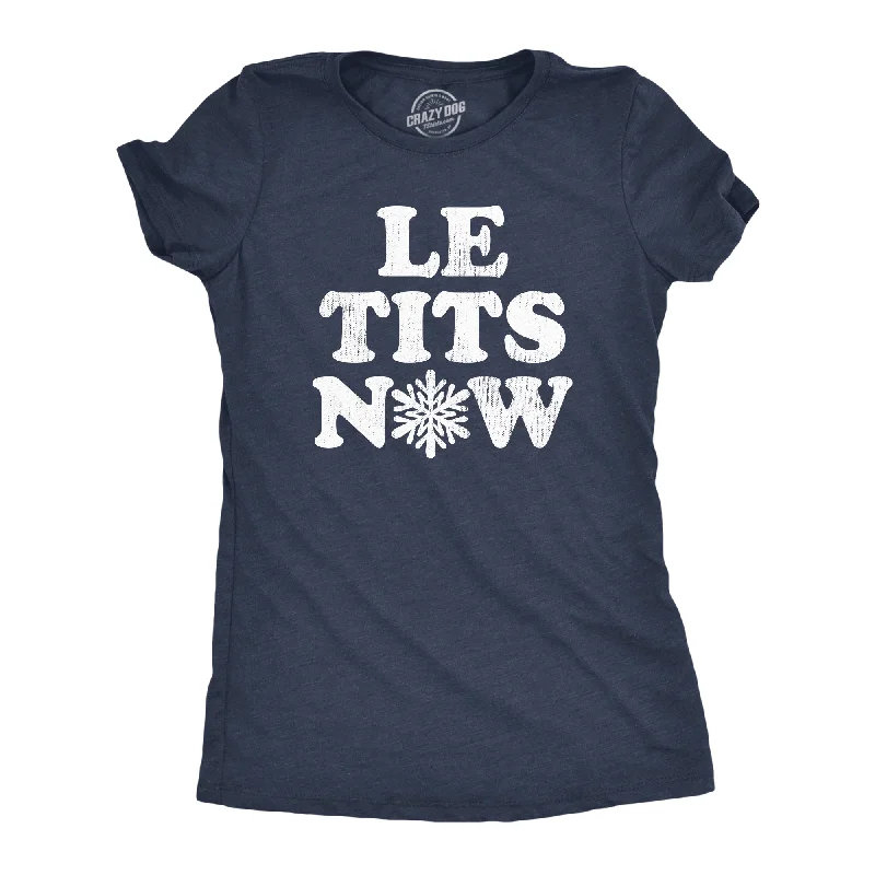 T-Shirt With Colorful Graphics-Le Tits Now Women's T Shirt