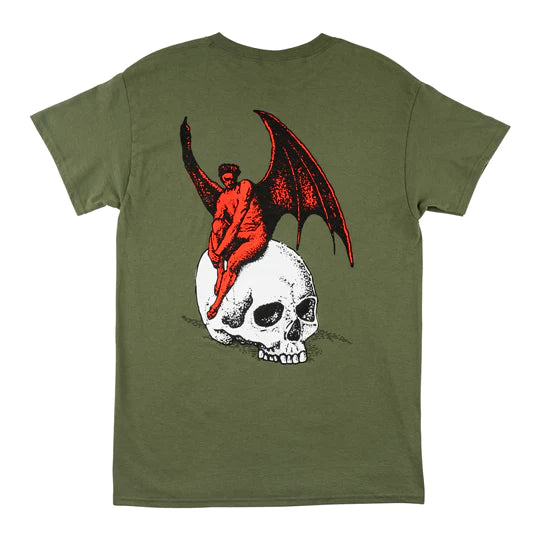 T-Shirt For Team-Welcome Skateboards - Nephilim Tee - Olive