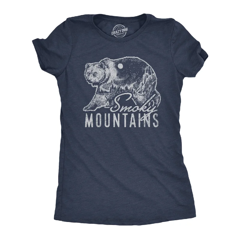 Custom T-Shirt For School Clubs-Retro Smokey Mountains Women's T Shirt