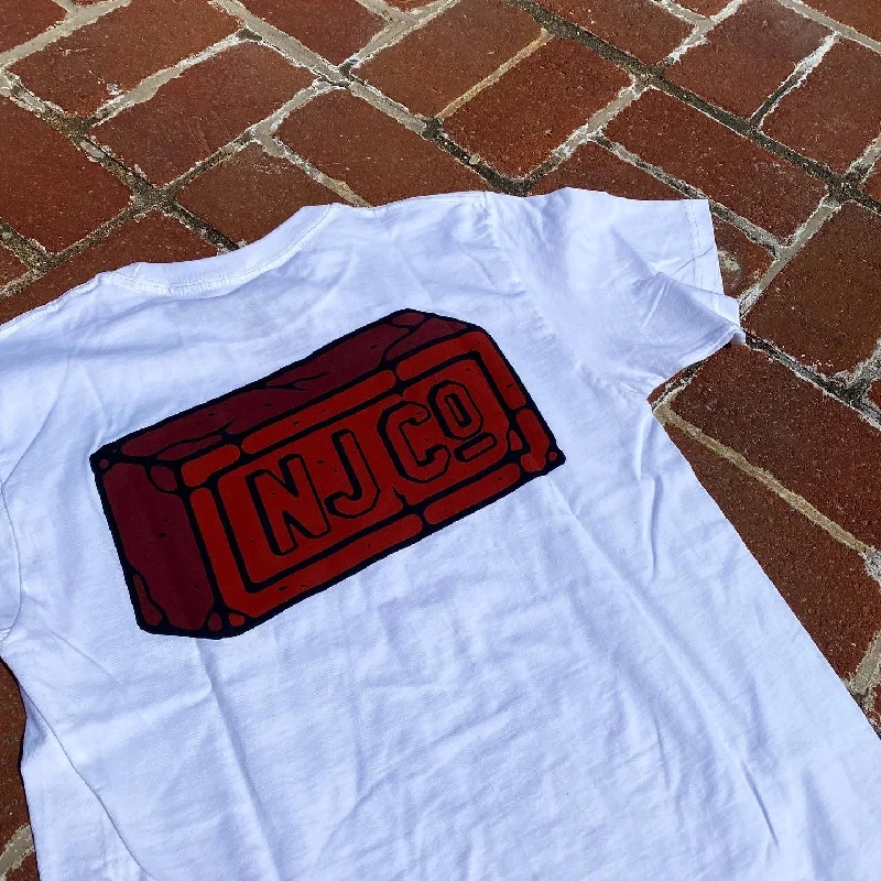 T-Shirt With Design-VANS X NJ BRICK TEE - WHITE