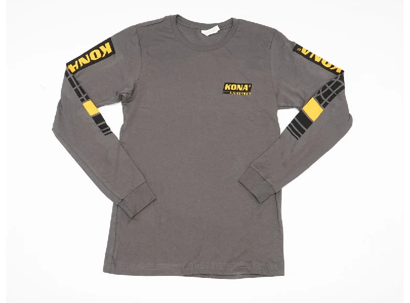 T-Shirt With High-Quality Fabric-Kona Moto Kartel Long Sleeve Tee Shirt - Gray