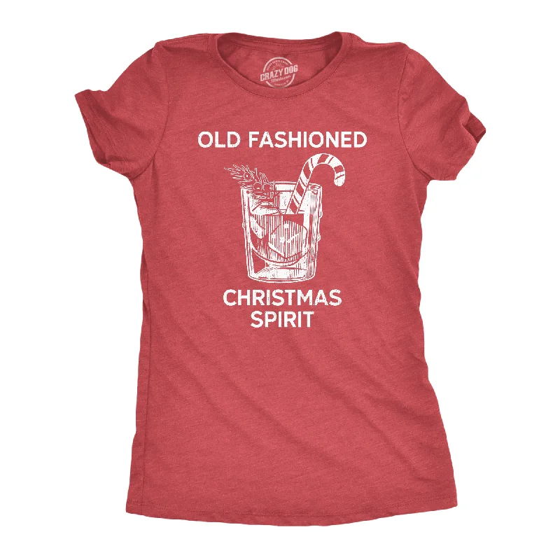 T-Shirt With Retro Style Graphics-Old Fashioned Christmas Spirit Women's T Shirt