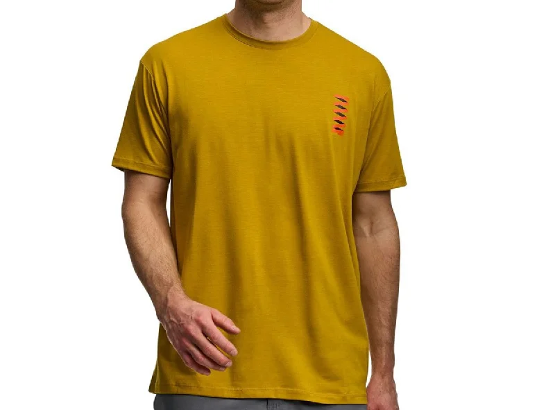 Custom T-Shirt With Company Logo-Fox Factory Coil Tee Shirt - Mustard