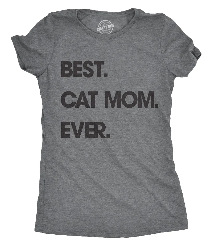 T-Shirt With Minimalist Art-Best Cat Mom Ever Women's T Shirt