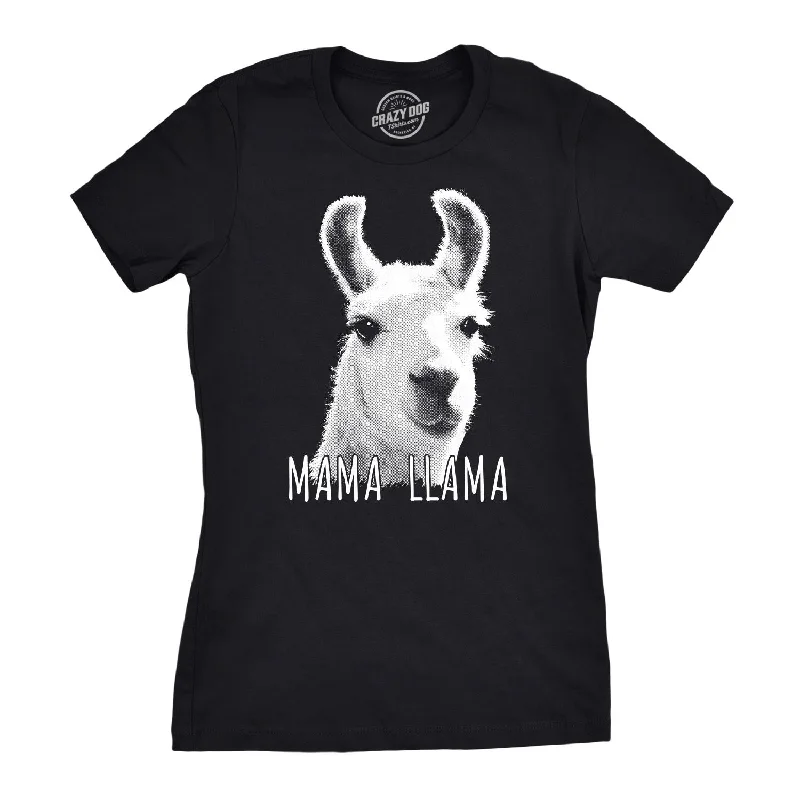 T-Shirt With Custom Saying-Mama Llama Women's T Shirt