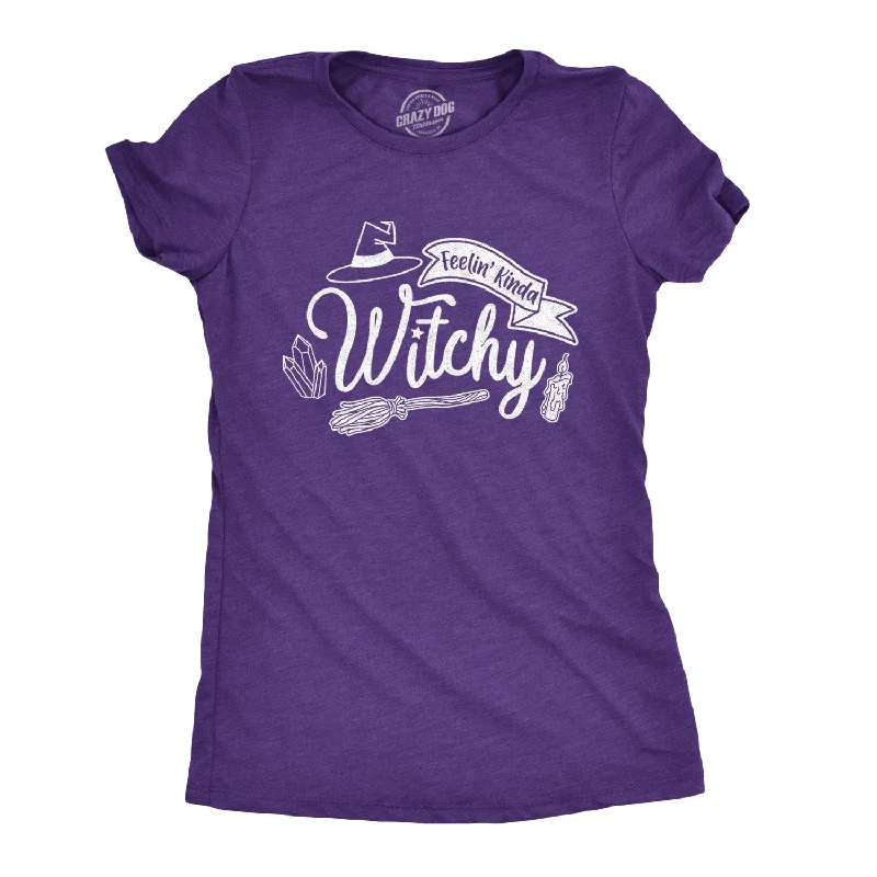 T-Shirt For Music Lovers Gifts-Feelin Kinda Witchy Women's T Shirt