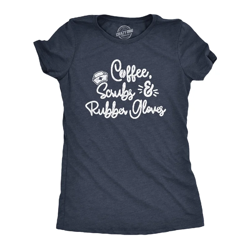 T-Shirt With Vibrant Colors-Coffee Scrubs Rubber Gloves Women's T Shirt