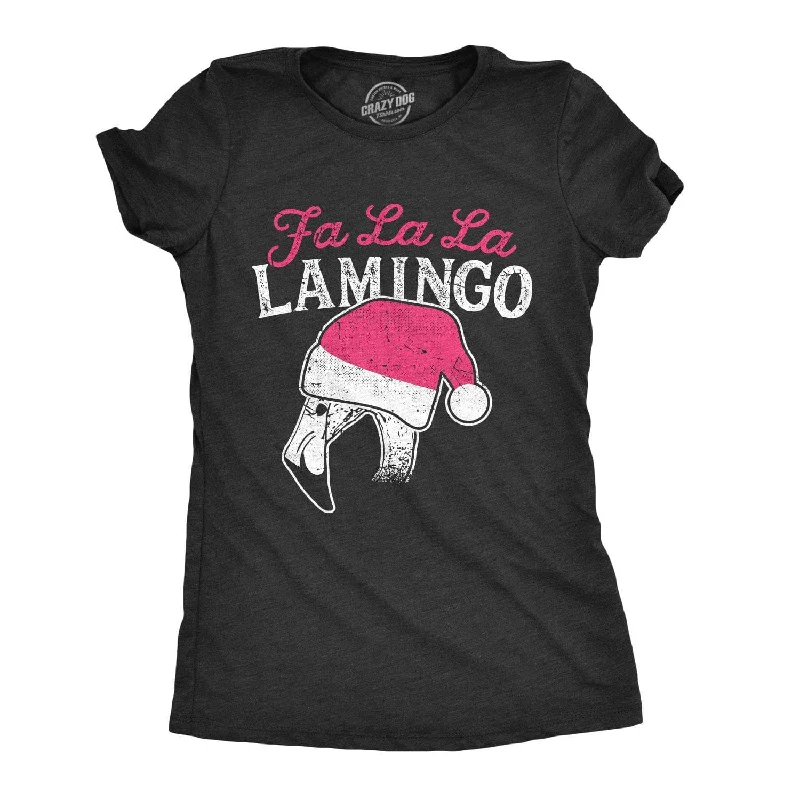 T-Shirt With Custom Fabric Patterns-Fa La La Lamingo Women's T Shirt