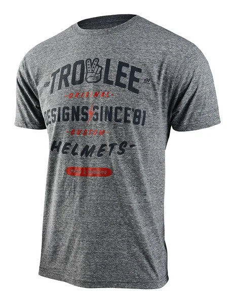 T-Shirt For Streetwear Style-Troy Lee Designs Roll Out Short Sleeve Tee - Ash Heather