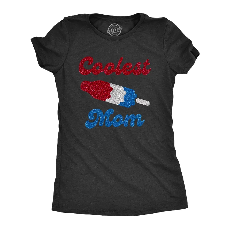 T-Shirt For Casual Wear-Coolest Mom Pop Glitter Women's T Shirt