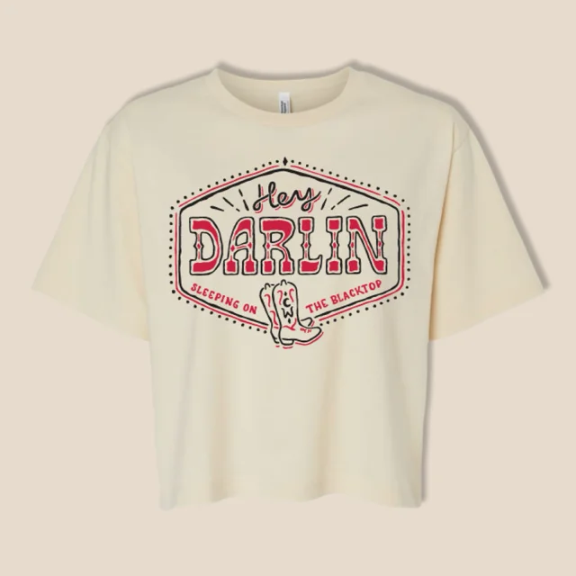 Custom T-Shirt For Festivals-Colter Wall Hey Darlin' Women's Cropped T-Shirt