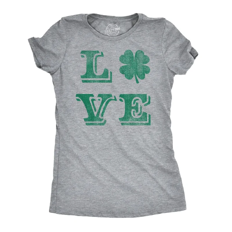 Personalized T-Shirt For Sports-LOVE Lucky Clover Women's T Shirt