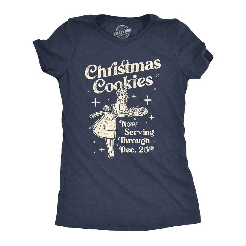 Personalized T-Shirt With Name-Christmas Cookies Now Serving Through December 25th Women's T Shirt