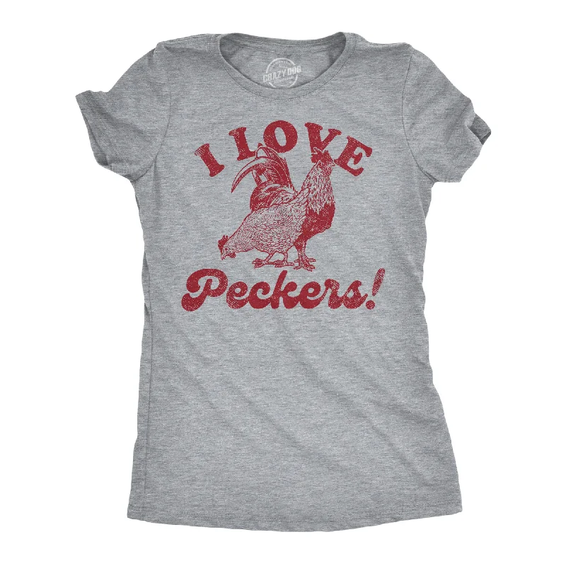 Custom T-Shirt For Fan Clubs-I Love Peckers Women's T Shirt