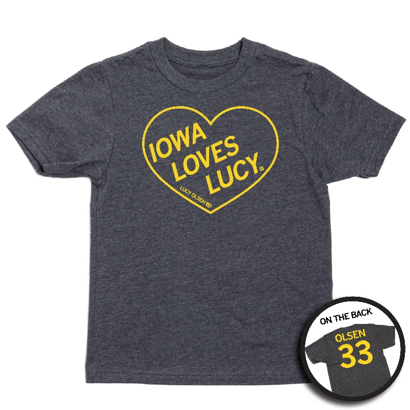 T-Shirt With Bold Artistic Prints-Iowa Loves Lucy Kids