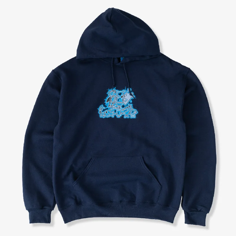 Affordable T-Shirt-Radioactive Hoodie (Navy)