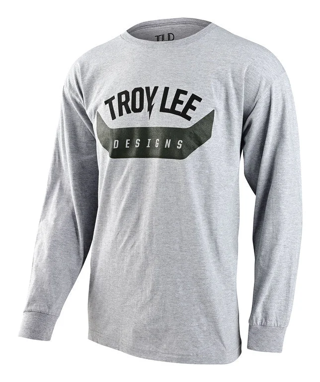 T-Shirt For Special Promotions-Troy Lee Designs Arc Long Sleeve Tee - Heather Gray