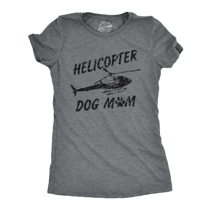 T-Shirt With Custom Name-Helicopter Dog Mom Women's T Shirt