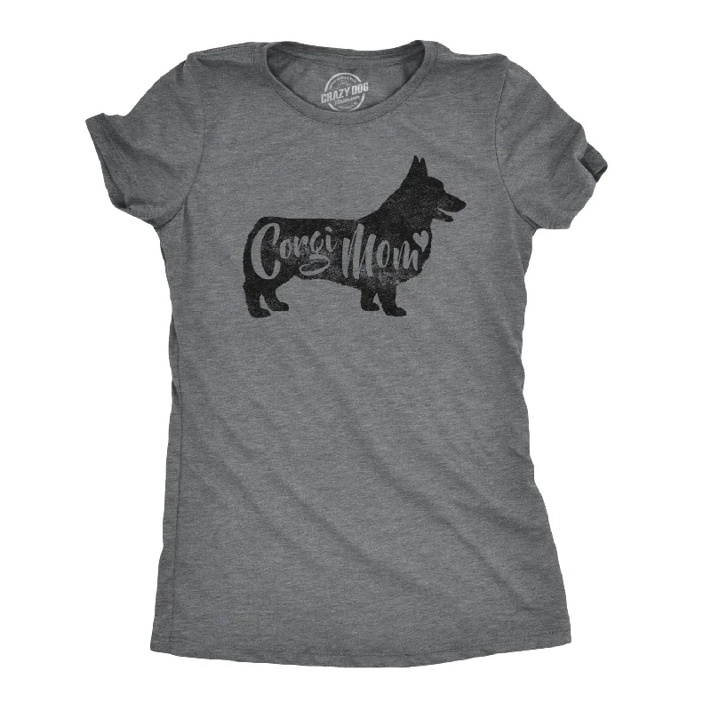 Custom T-Shirt For Large Groups-Corgi Mom Women's T Shirt