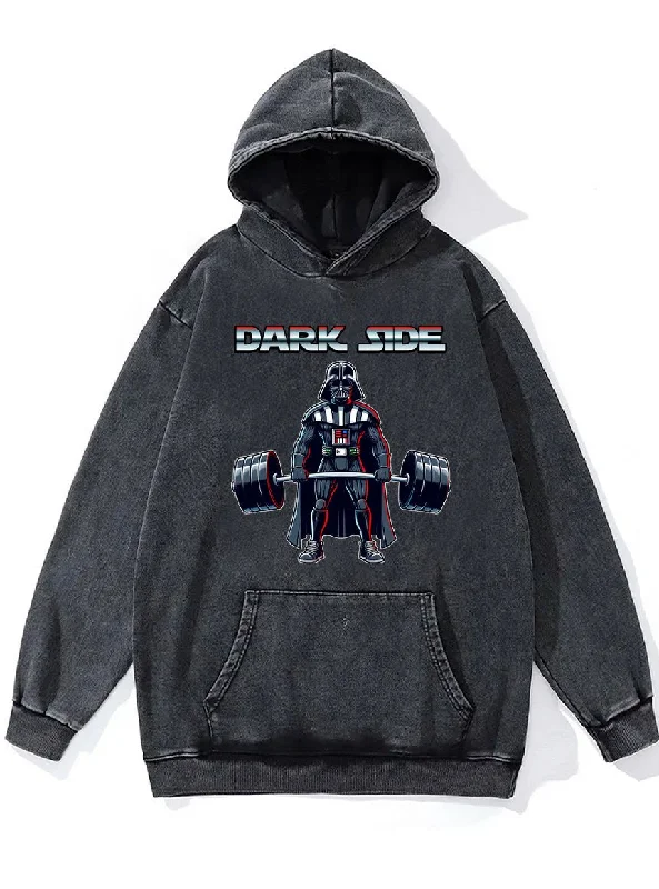 Hoodie For Logo Apparel-DARK SIDE VADER DEADLIFT Washed Gym Hoodie