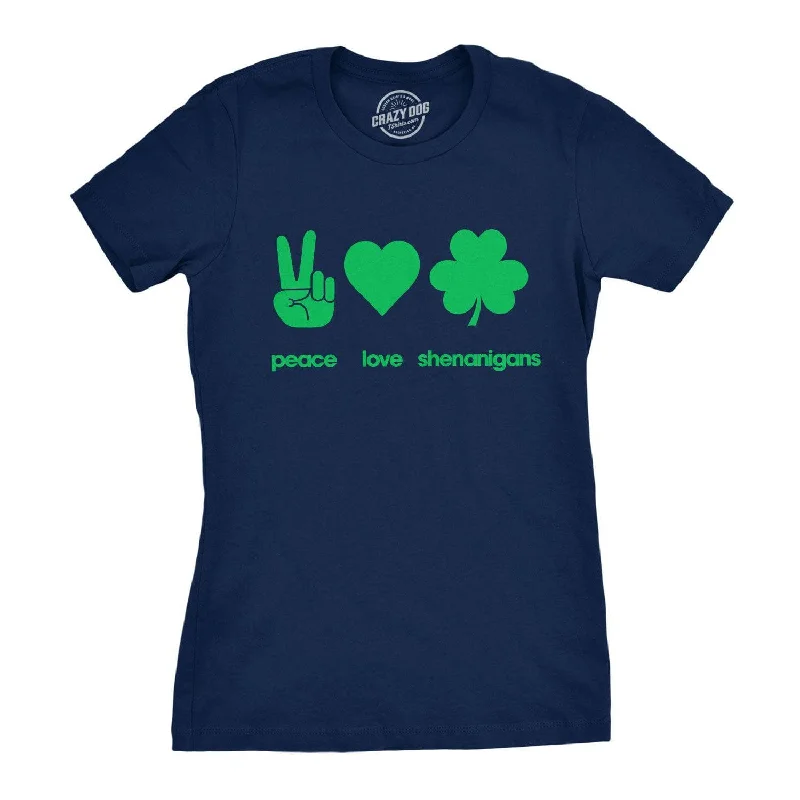 T-Shirt For Sports Fans-Peace Love Shenanigans Women's T Shirt