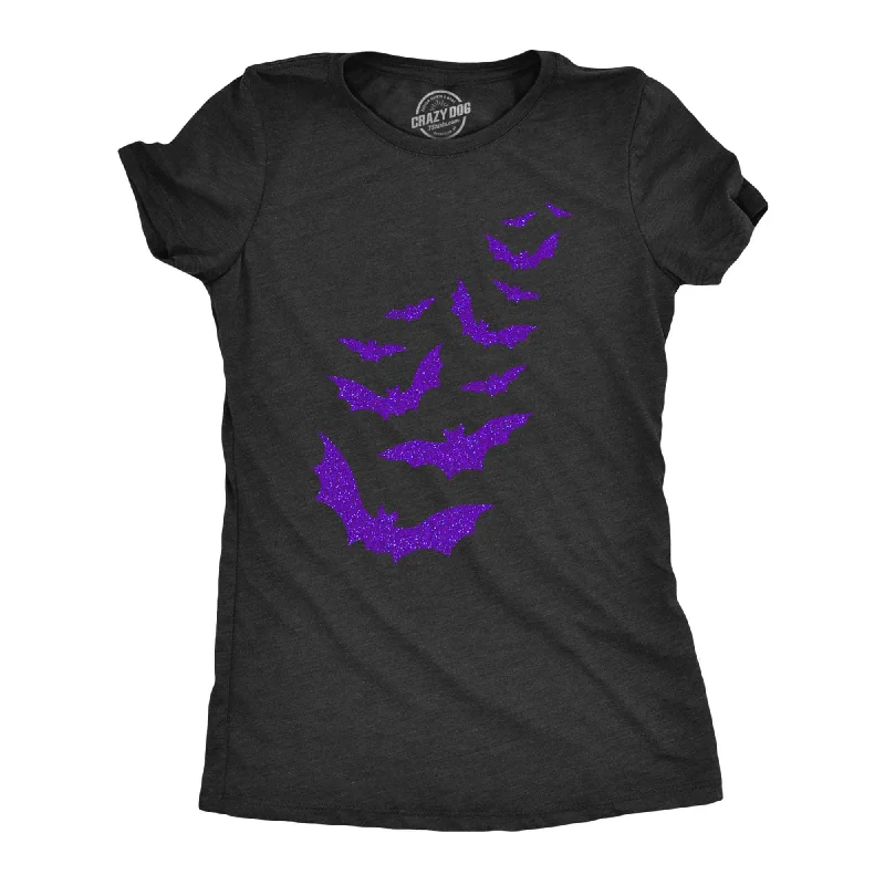 Organic Cotton T-Shirt-Glitter Bats Women's T Shirt