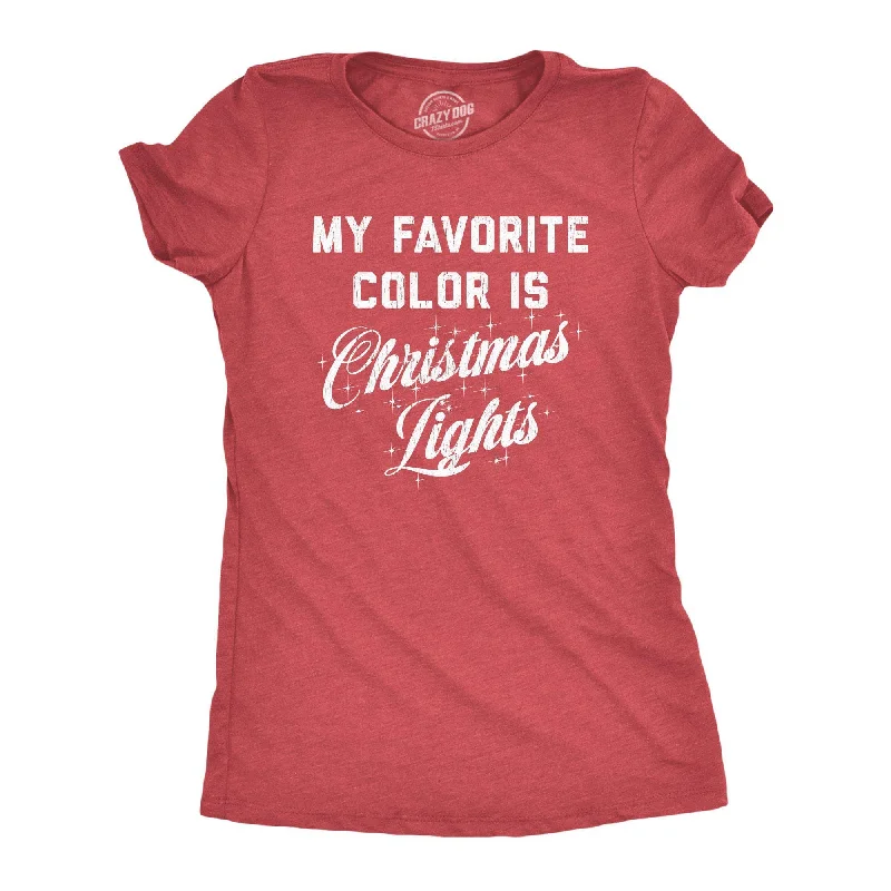 T-Shirt For Music Lovers-My Favorite Color Is Christmas Lights Women's T Shirt