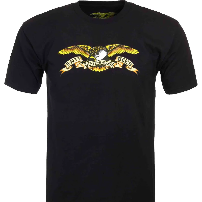 T-Shirt With Breathable Fabric-Anti Hero Eagle Tee Black