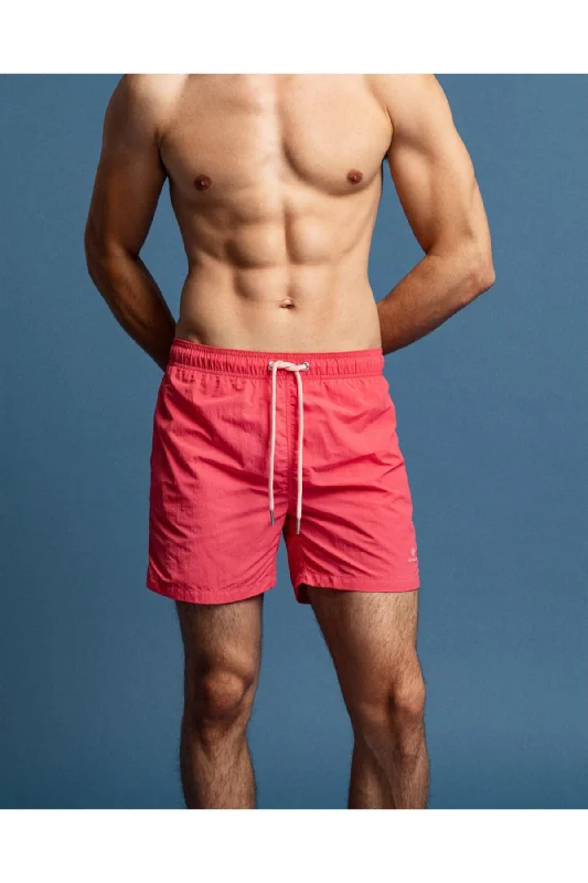 Shorts For Basketball-Men's Pink Swimwear Shorts