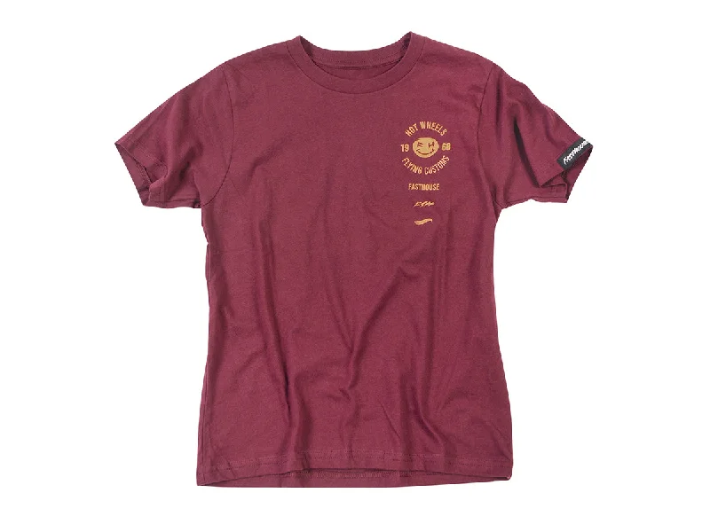 T-Shirt For Fun Custom Designs-FastHouse Stacked Hot Wheels Tee - Maroon