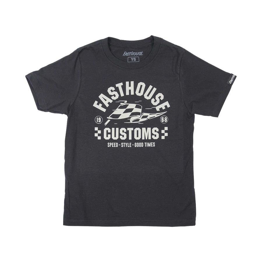 T-Shirt With Travel Quote-Fasthouse Sprinter Tee - Youth - Black