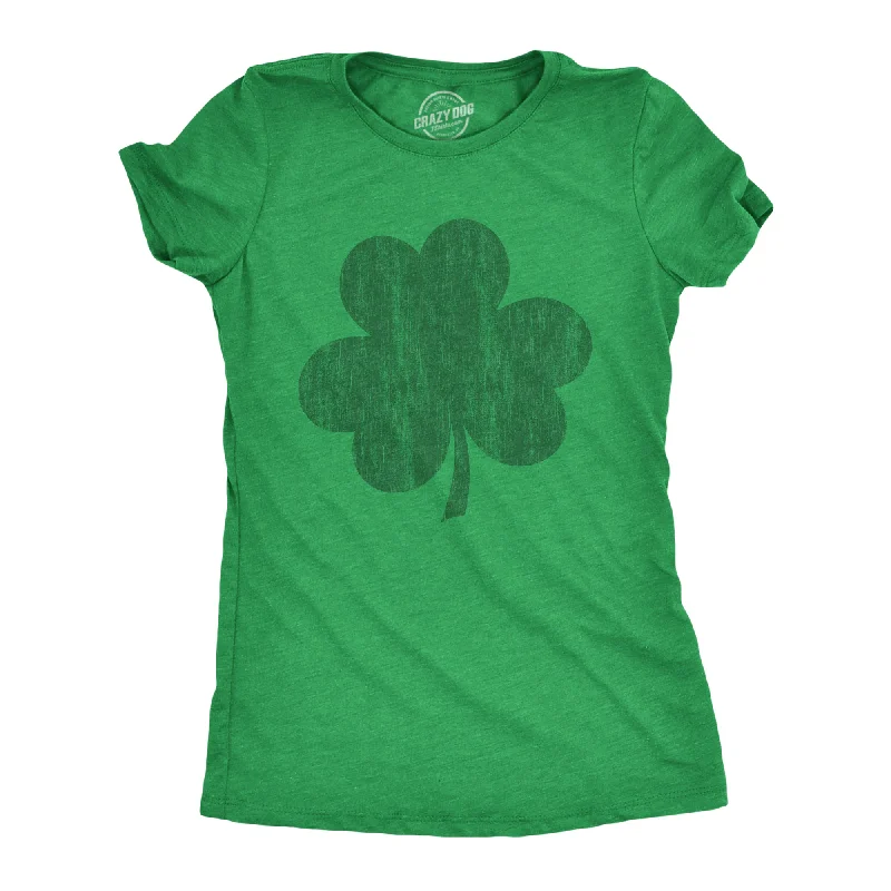 T-Shirt For Party Favors-Distressed Clover Women's T Shirt