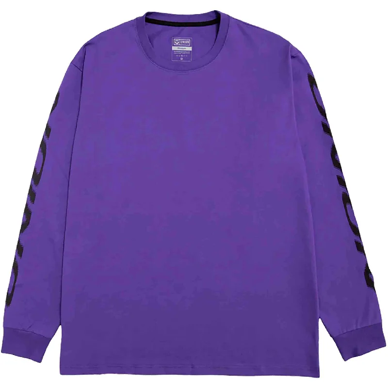 T-Shirt For Music Festivals-Union Long Sleeve Tee Purple 2024