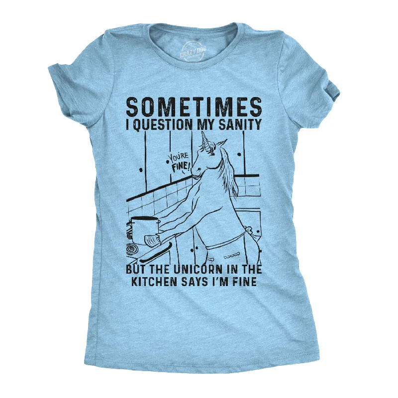 Custom T-Shirt For Creative People-Sometimes I Question My Sanity Women's T Shirt