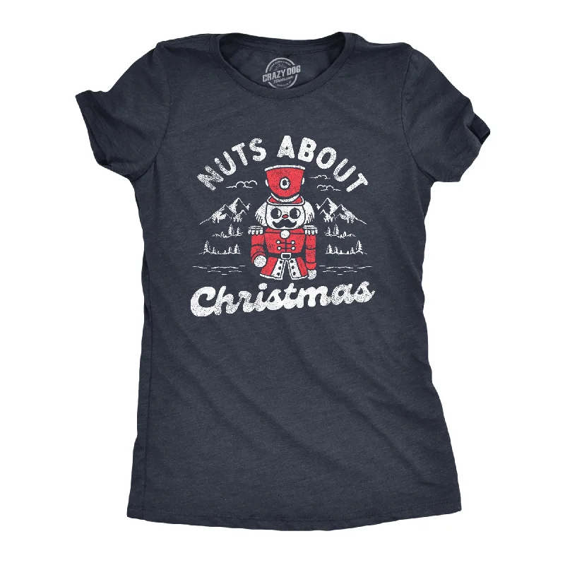 T-Shirt With Handmade Designs-Nuts About Christmas Women's T Shirt