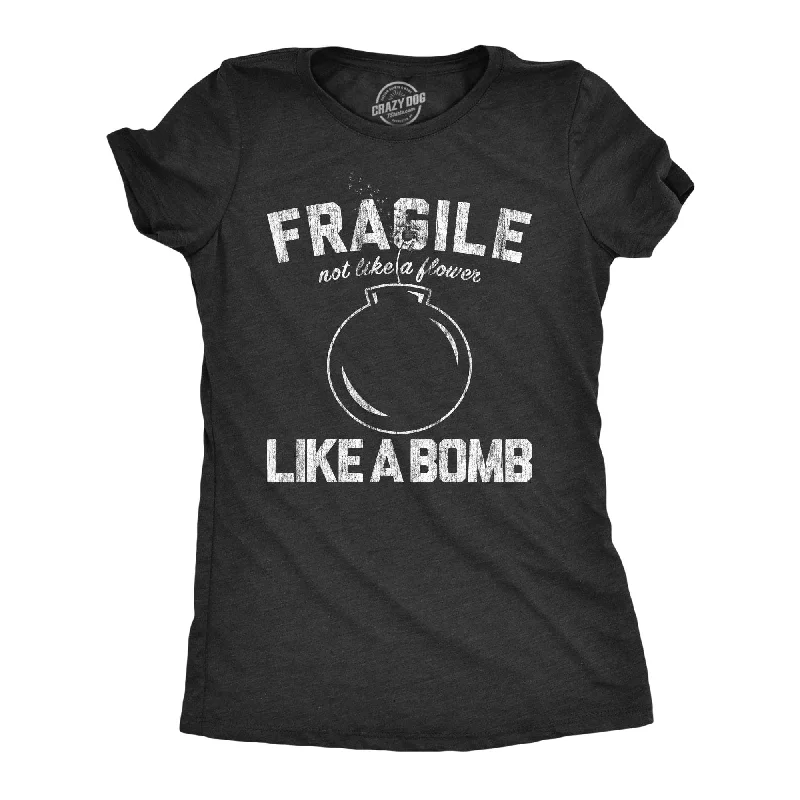 T-Shirt With Bright Colors-Fragile Like A Bomb Women's T Shirt